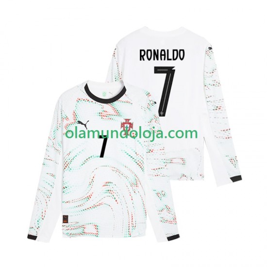 Camisola Portugal Cristiano Ronaldo 7 Homem Equipamento Segundo 2025 Manga Comprida